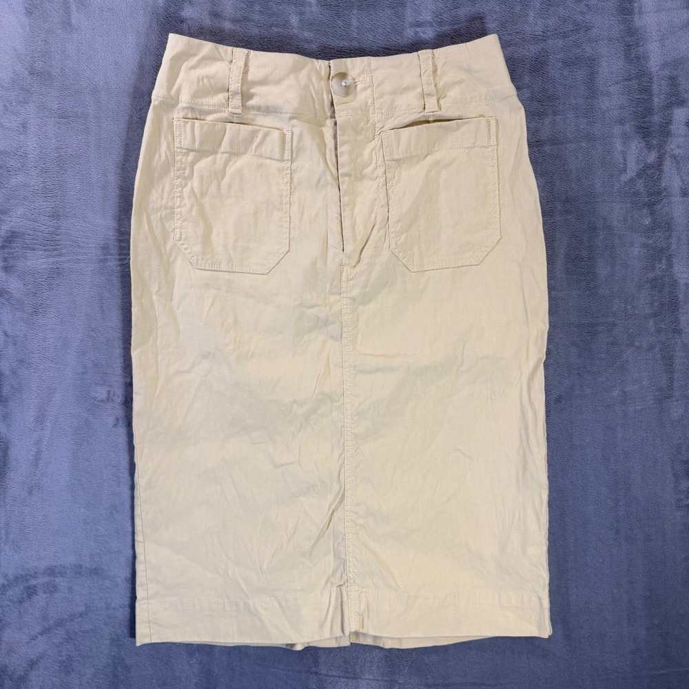 Maeve by Anthropologie Pencil Skirt Women's Size XS Yellow Utility Skirt
